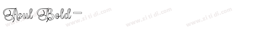 Asul Bold字体转换